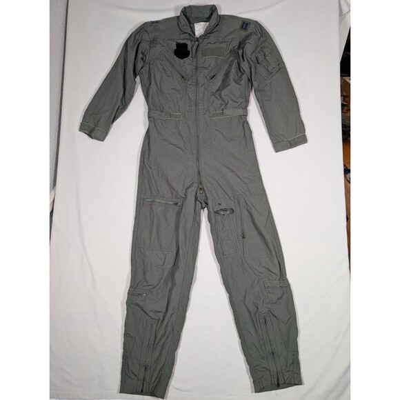 US Military Captain Flyers Coverall Fire Resistant Flight Suit CWU-27/P 40L - Picture 2 of 11